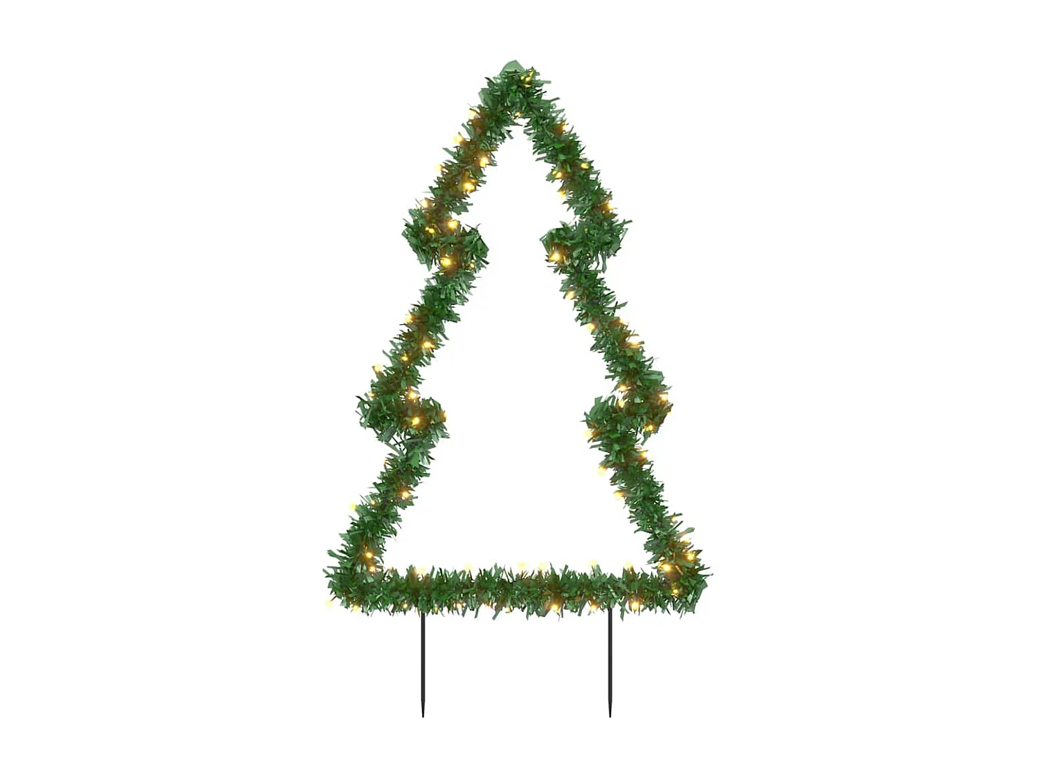 Décoration lumineuse arbre de Noël avec piquets 80 LED 60 cm