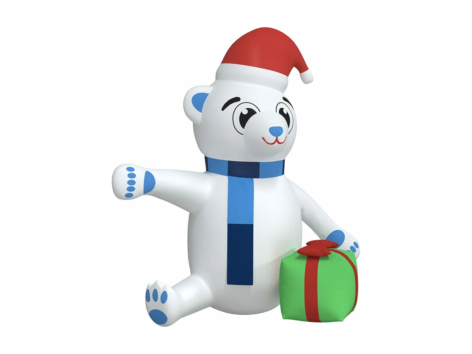 Ours en peluche gonflable de Noël à LED 180 cm