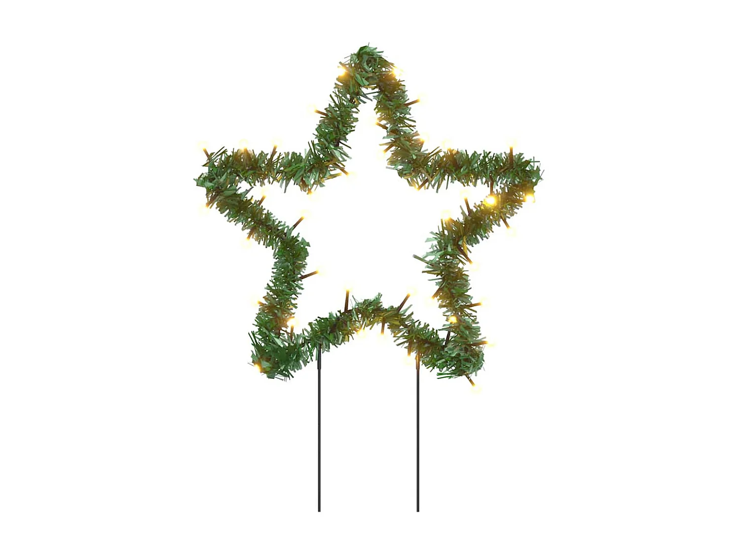 Décoration lumineuse étoile de Noël piquets 3 pcs 50 LED 29 cm