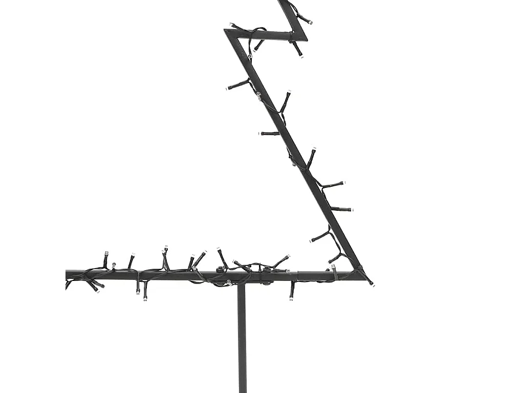 Decoração árvore de Natal c/ luz e estacas 80 luzes LED 60 cm