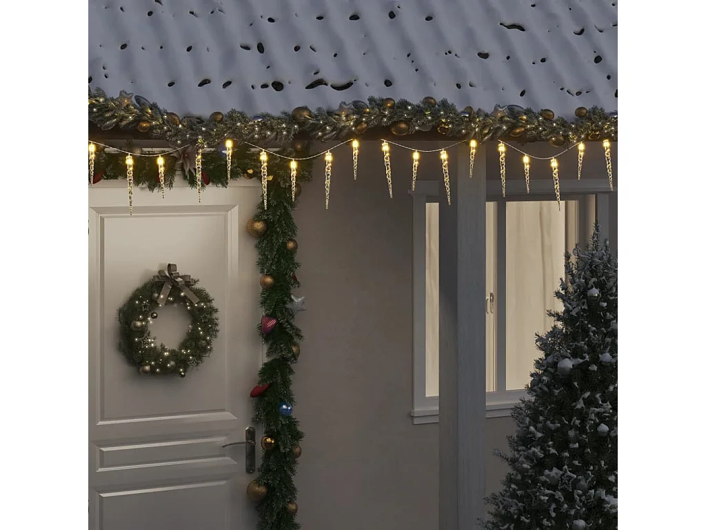 Kerst IJspegellamp 100 LED's Warm Wit 10 m Acryl PVC