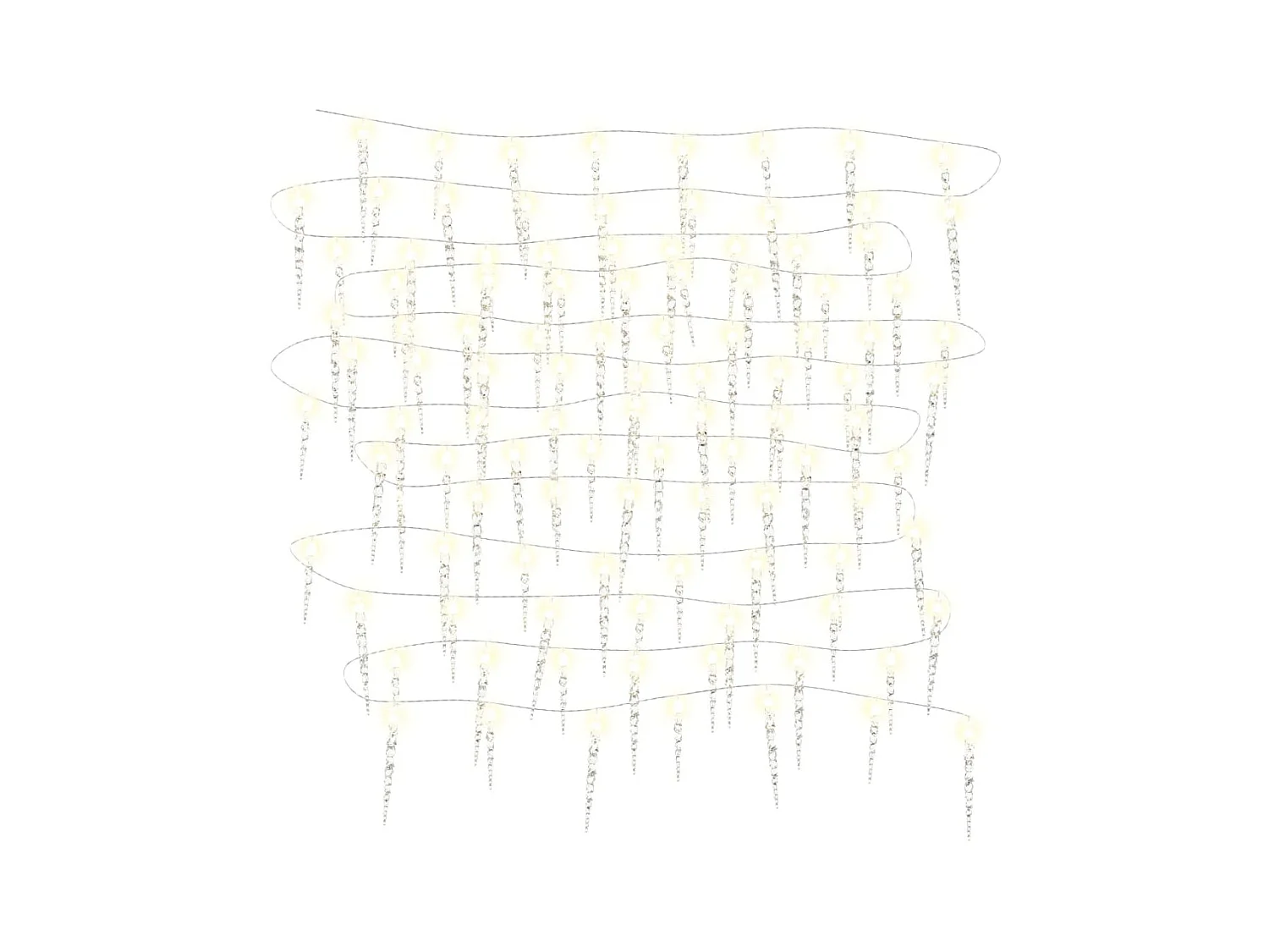 Guirlande lumineuse de Noël 100 LED Blanc chaud 10 m Acrylique PVC