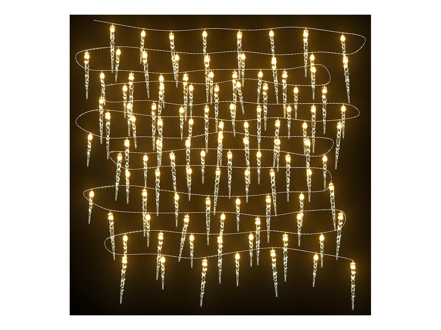 Guirlande lumineuse de Noël 100 LED Blanc chaud 10 m Acrylique PVC