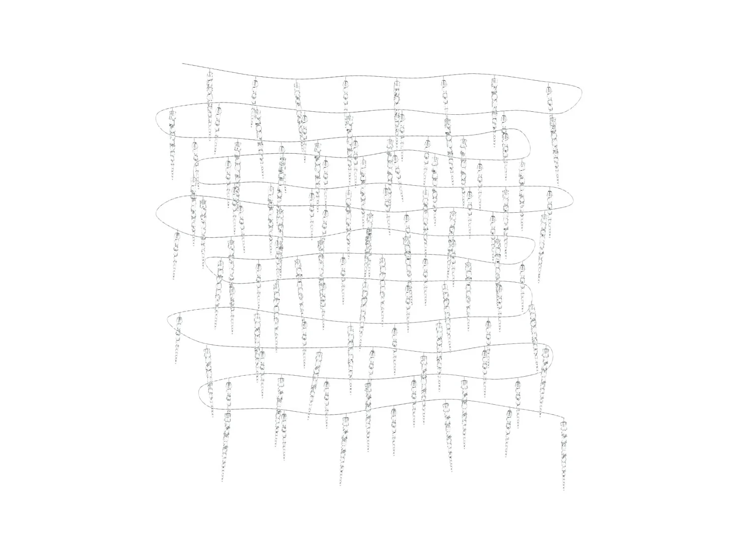 Guirlande lumineuse de Noël 100 LED Blanc chaud 10 m Acrylique PVC