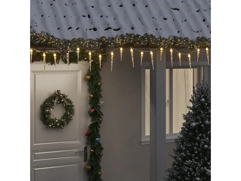 Guirlande lumineuse de Noël 100 LED Blanc chaud 10 m Acrylique PVC