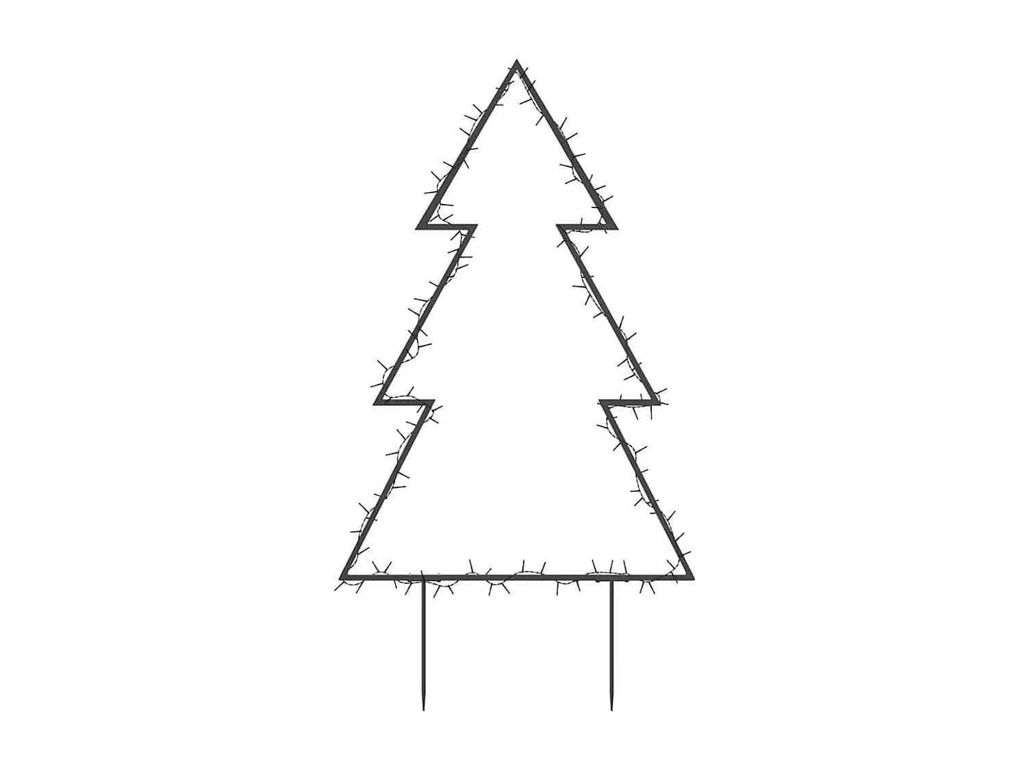 Décoration lumineuse arbre de Noël avec piquets 115 LED 90 cm