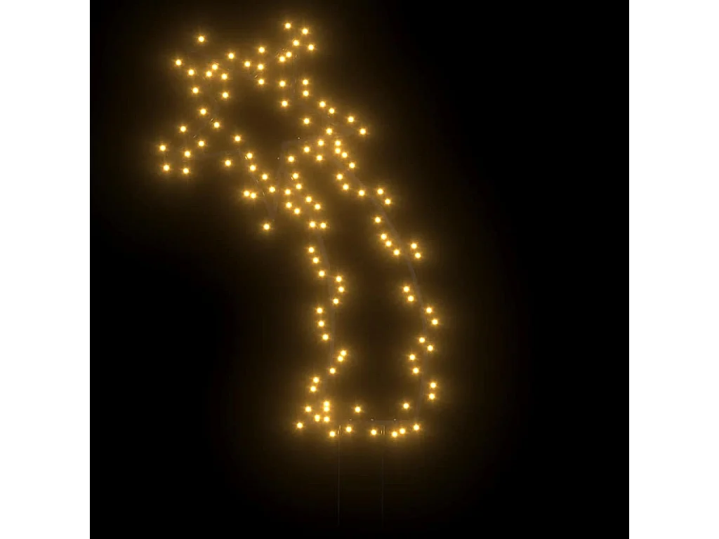 Decoração de Natal meteoro c/ luz e estacas 115 luzes LED 85 cm