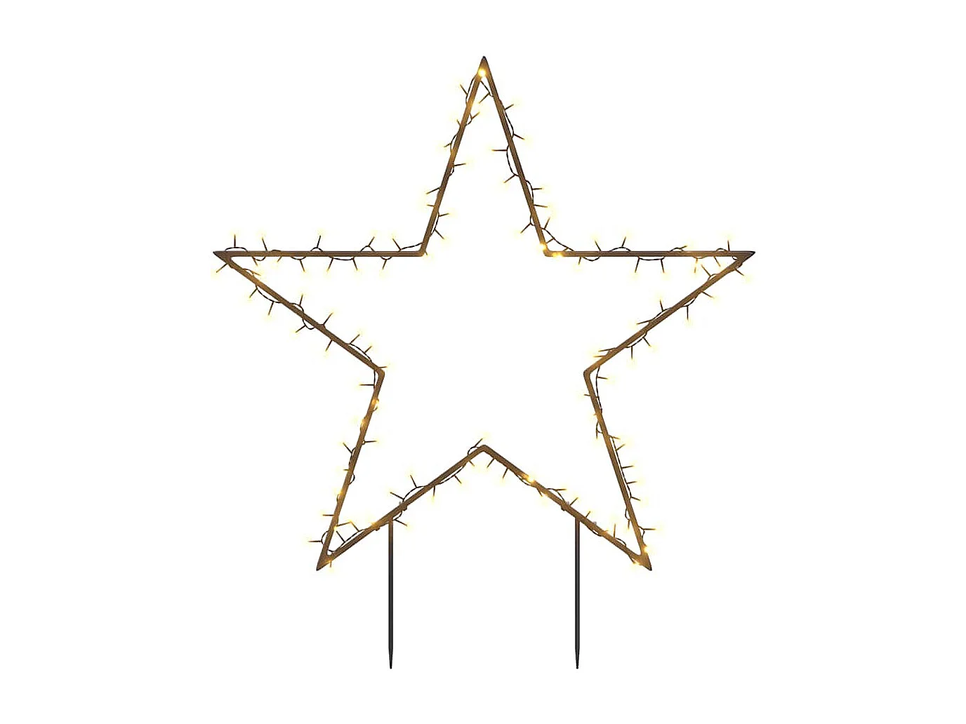 Décoration lumineuse étoile de Noël avec piquets 115 LED 85 cm