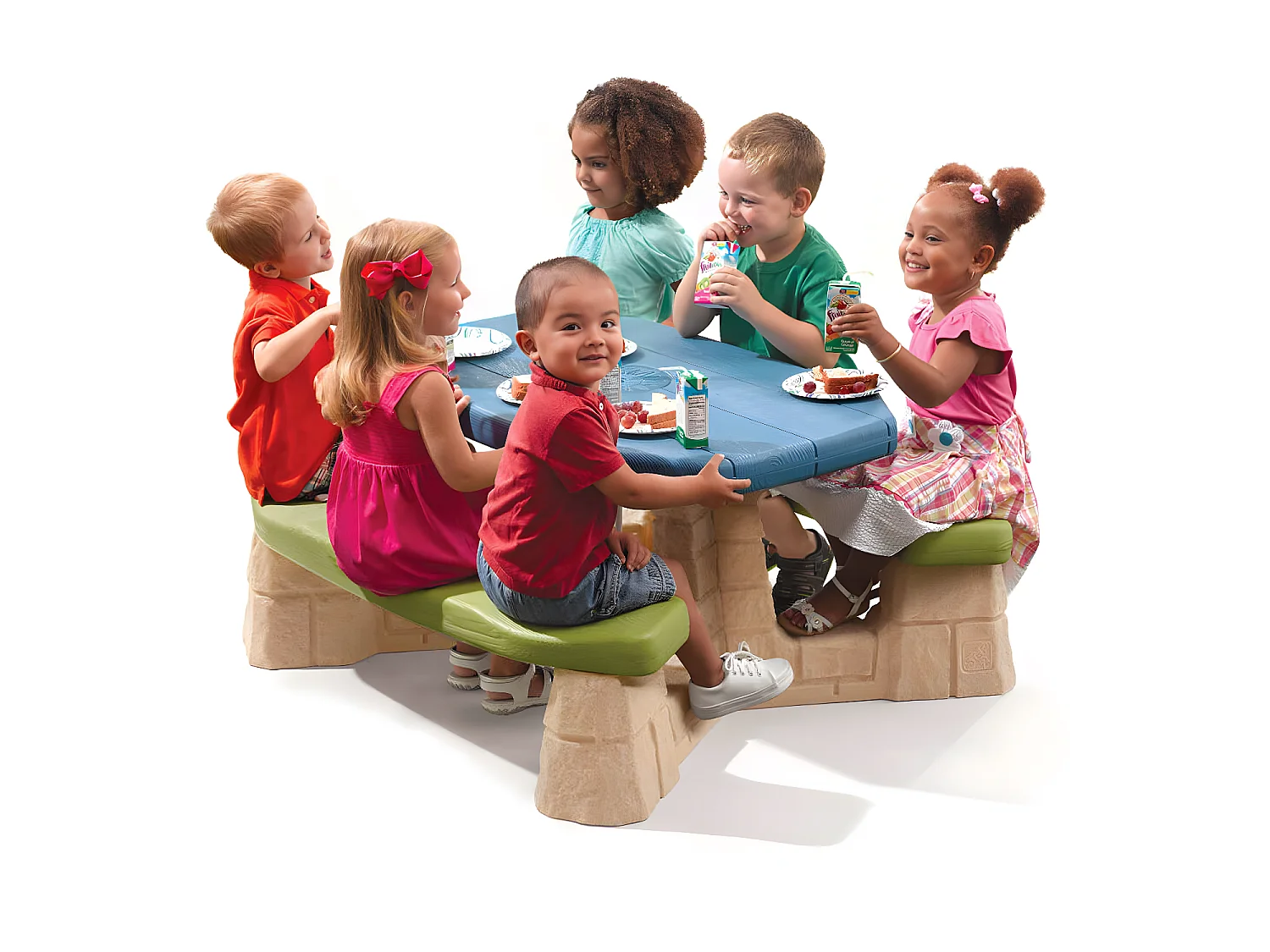 Table de pique-nique avec parasol Aqua