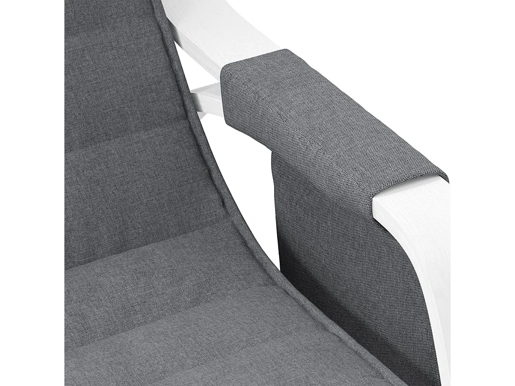 Schaukelstuhl Dunkelgrau Stoff