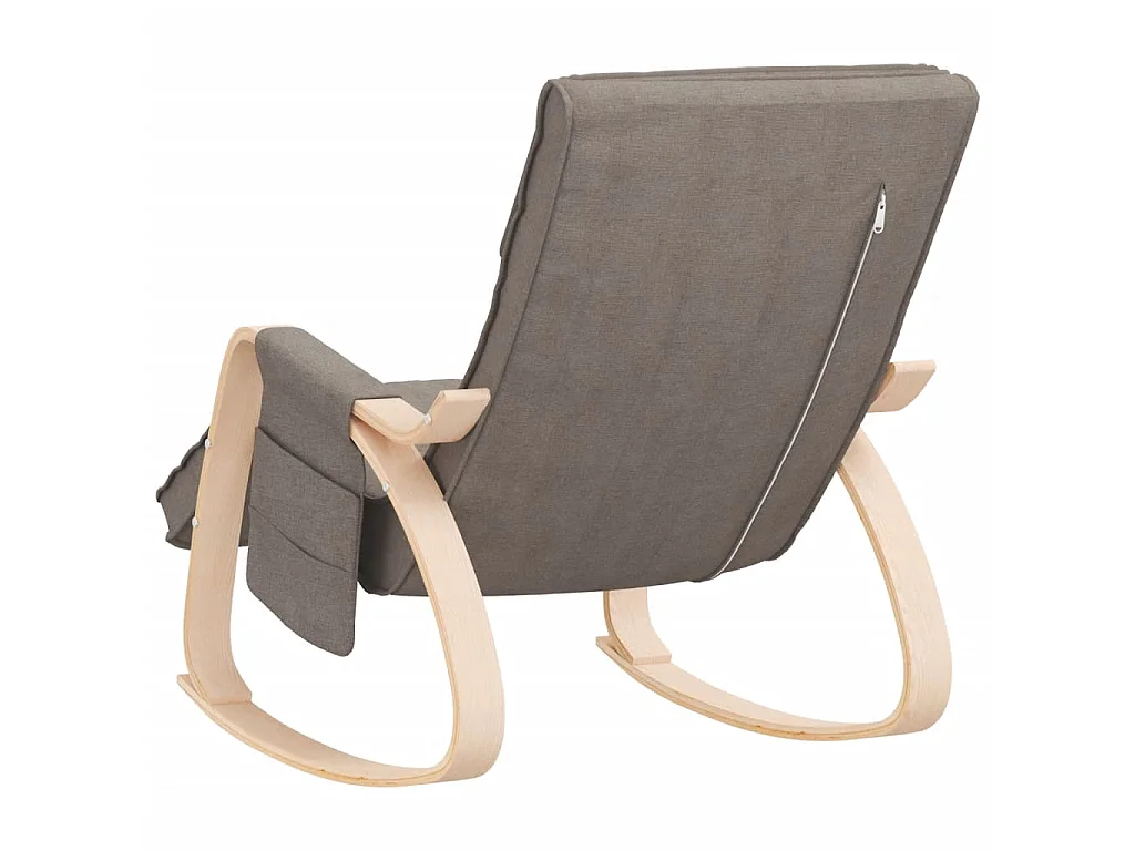 Schaukelstuhl Taupe Stoff