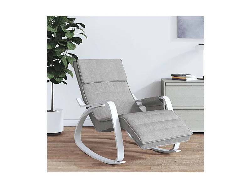 Schaukelstuhl Hellgrau Stoff