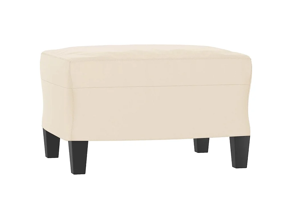 Fußhocker Beige 60x50x41 cm Mikrofasergewebe