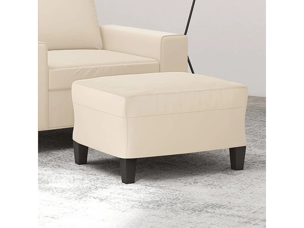 Fußhocker Beige 60x50x41 cm Mikrofasergewebe