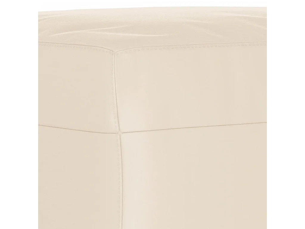 Fußhocker Beige 60x50x41 cm Mikrofasergewebe