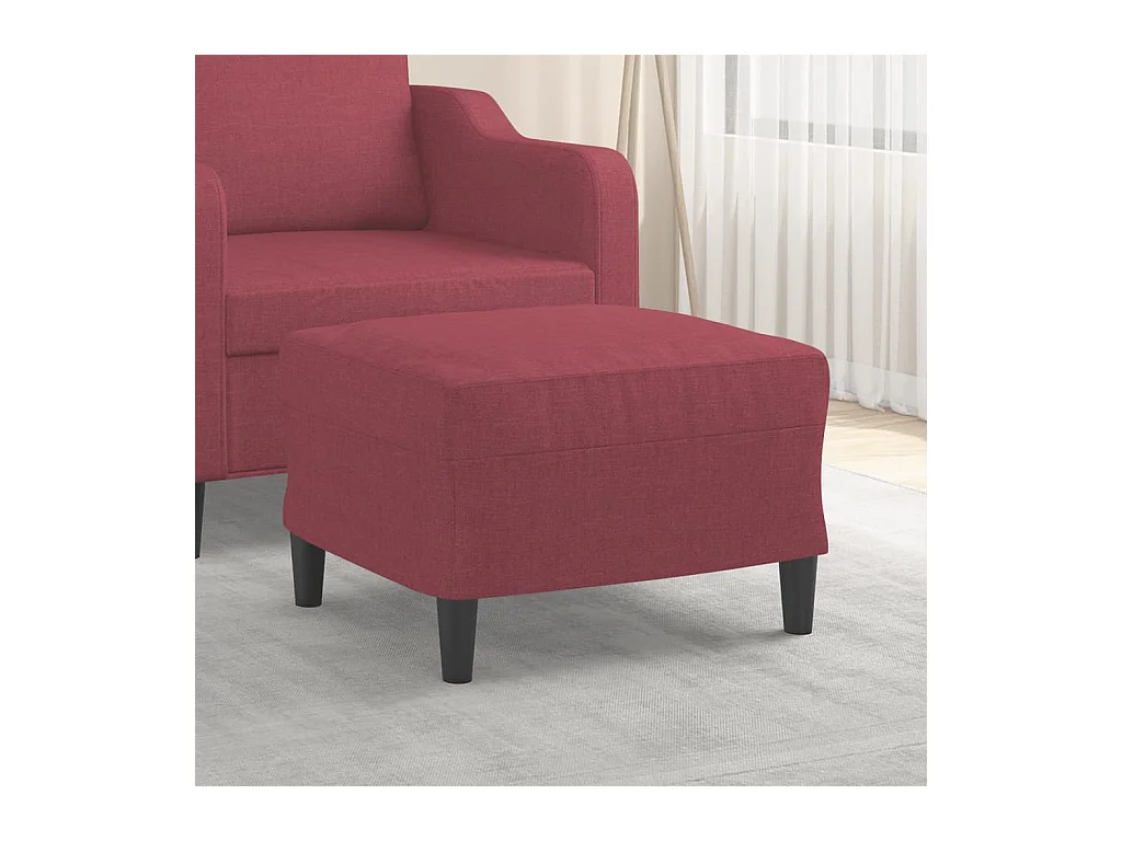Repose-pied Rouge bordeaux 60x50x41 cm Tissu