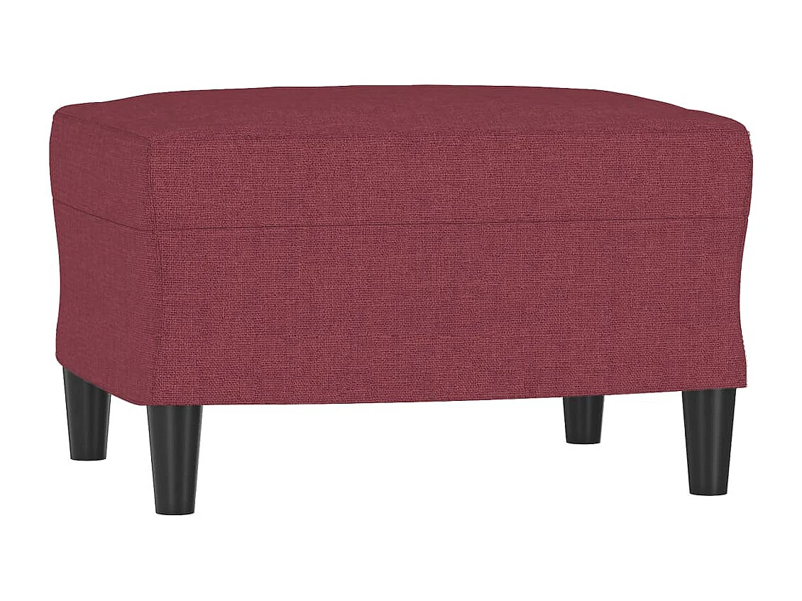 Repose-pied Rouge bordeaux 60x50x41 cm Tissu