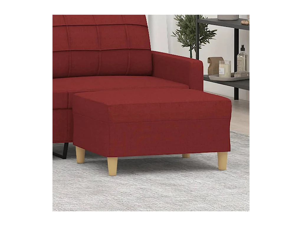Repose-pied Rouge bordeaux 70x55x41 cm Tissu