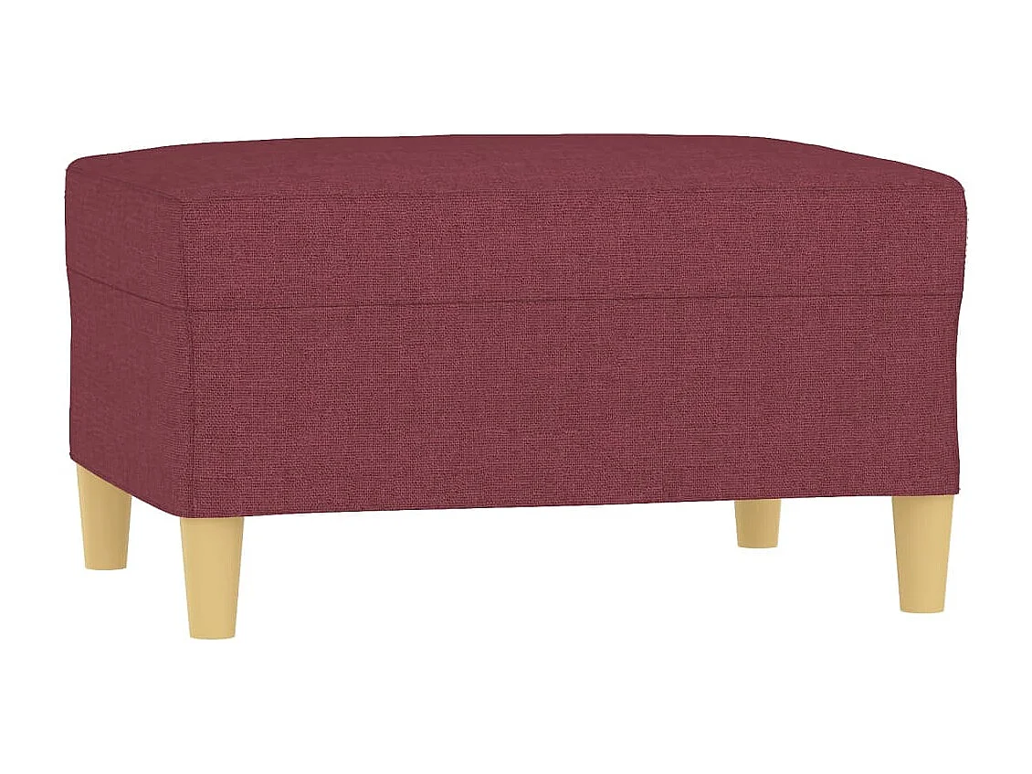 Apoio de pés 70x55x41 cm tecido vermelho-tinto