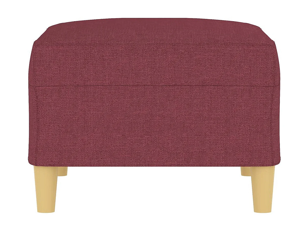 Apoio de pés 70x55x41 cm tecido vermelho-tinto