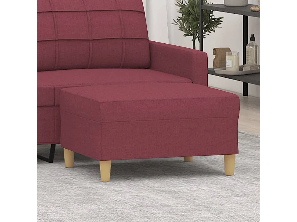 Fußhocker Weinrot 70x55x41 cm Stoff