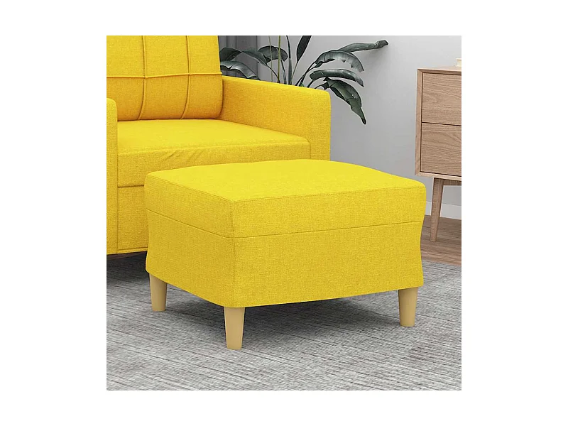 Repose-pied Jaune clair 60x50x41 cm Tissu