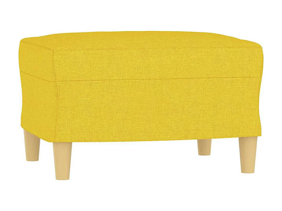 Repose-pied Jaune clair 60x50x41 cm Tissu