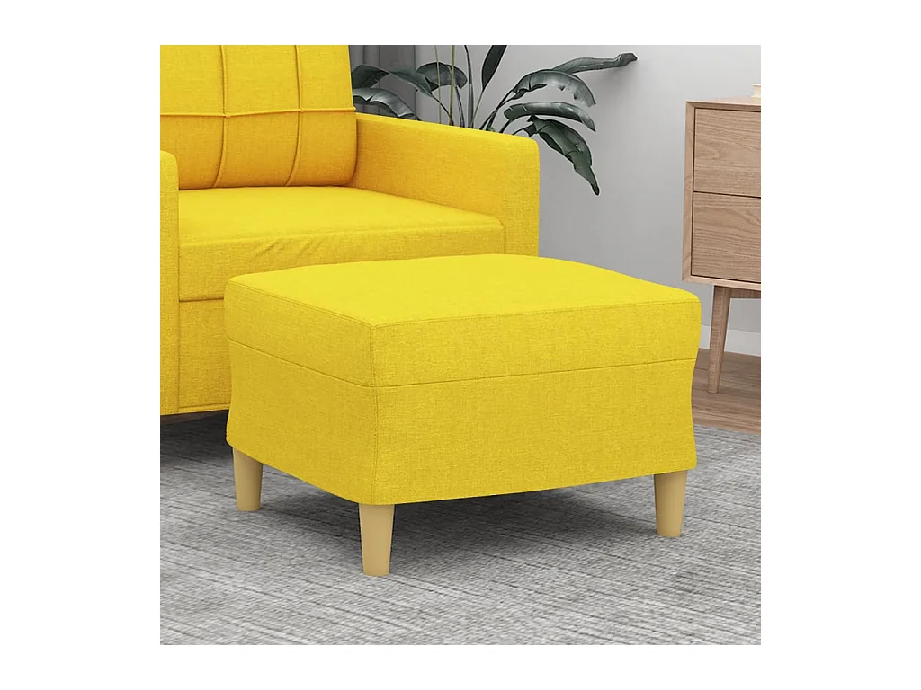 Repose-pied Jaune clair 60x50x41 cm Tissu