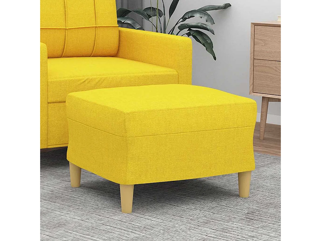 Fußhocker Hellgelb 60x50x41 cm Stoff