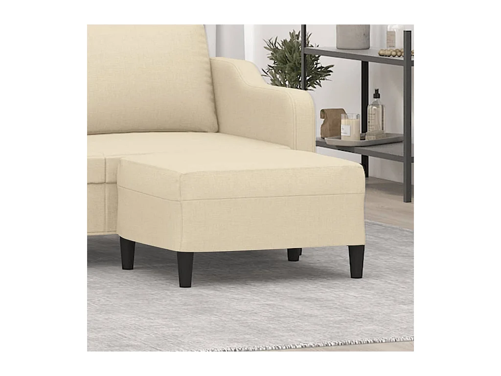 Repose-pied Crème 70x55x41 cm Tissu