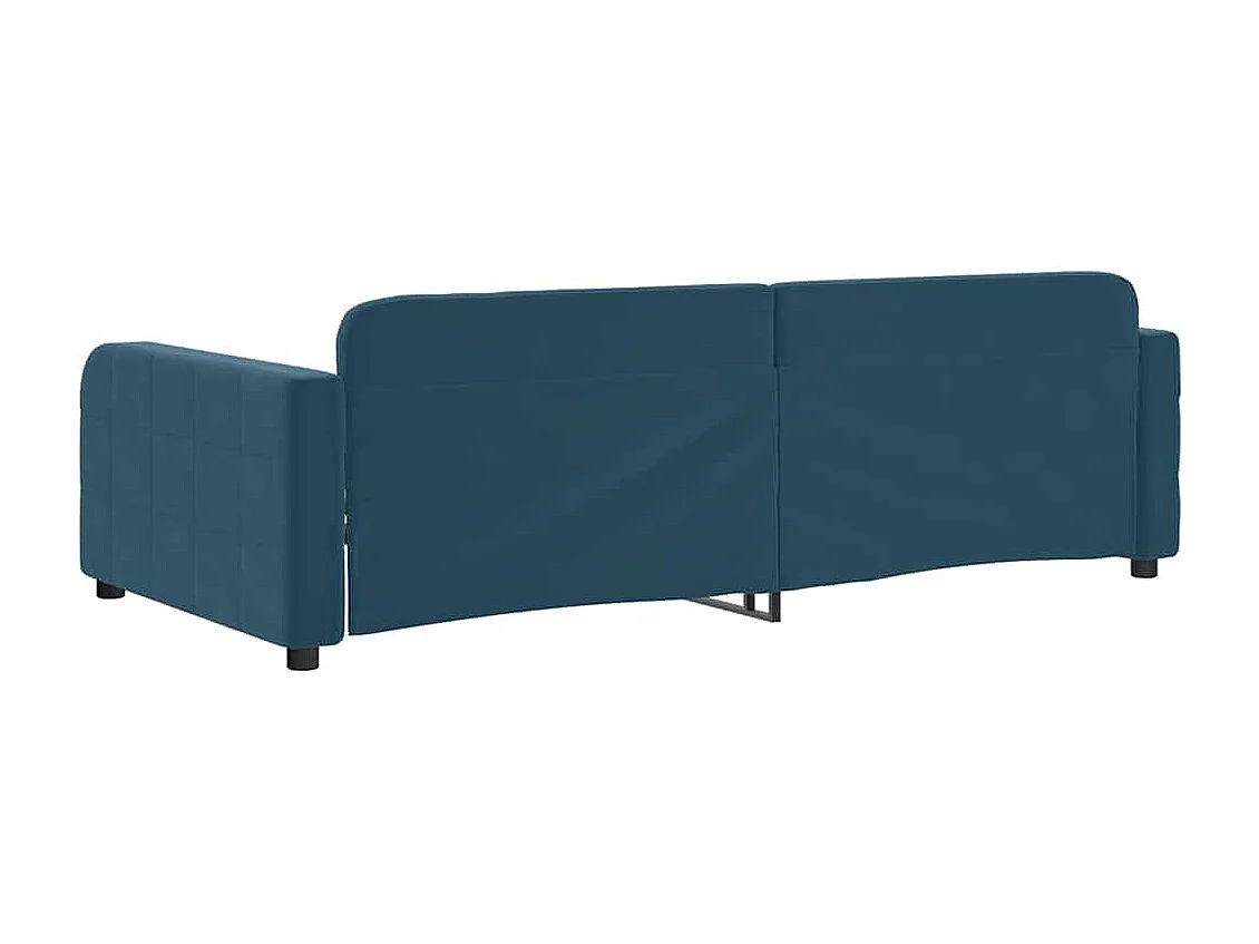 Lit de repos sans matelas bleu 100x200 cm velours