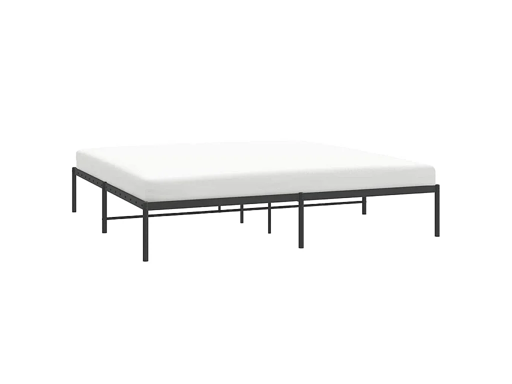 Estructura de cama de metal negro 180x200 cm