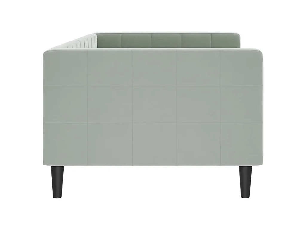 Lit de repos sans matelas gris clair 90x190 cm velours