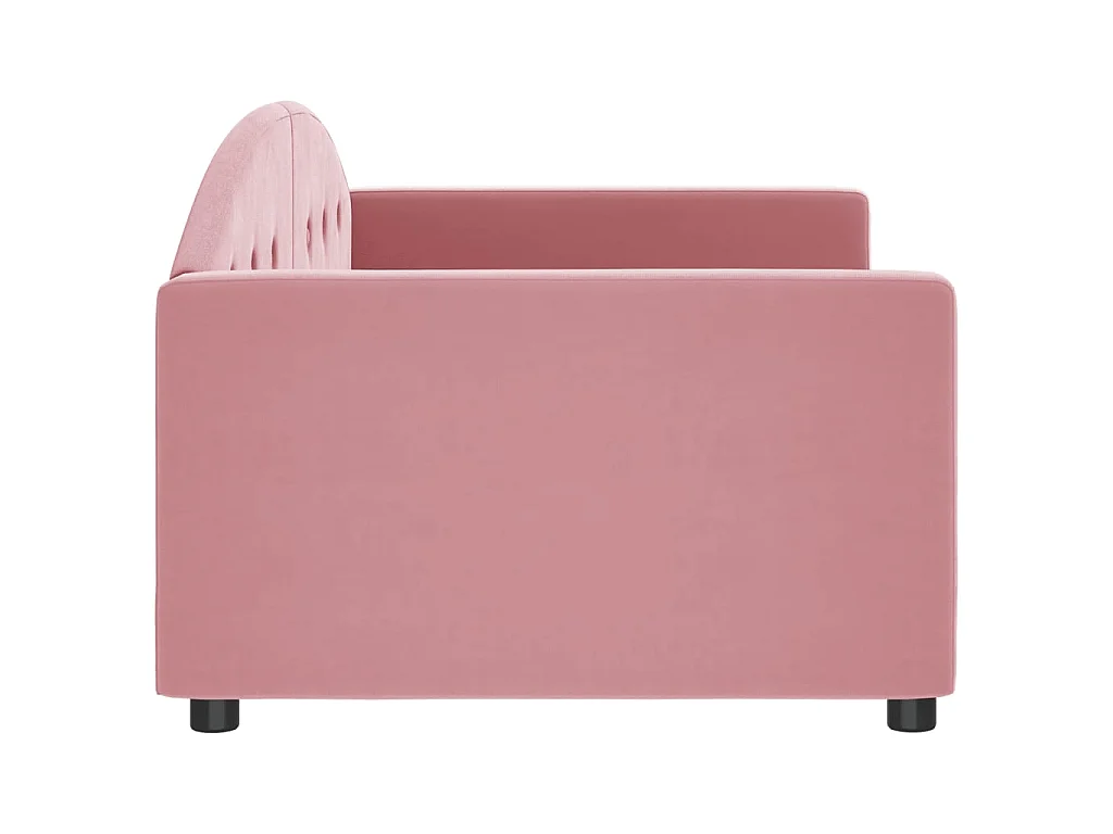 Slaapbank 90x200 cm fluweel roze