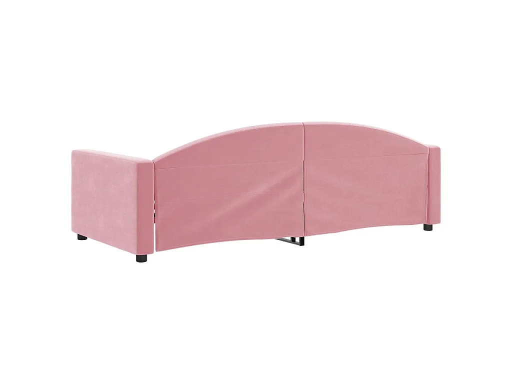 Slaapbank 90x200 cm fluweel roze
