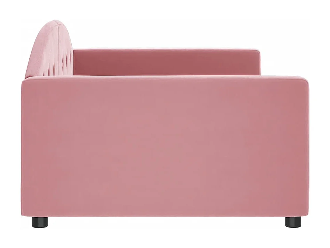 Lit de repos rose 100x200 cm velours