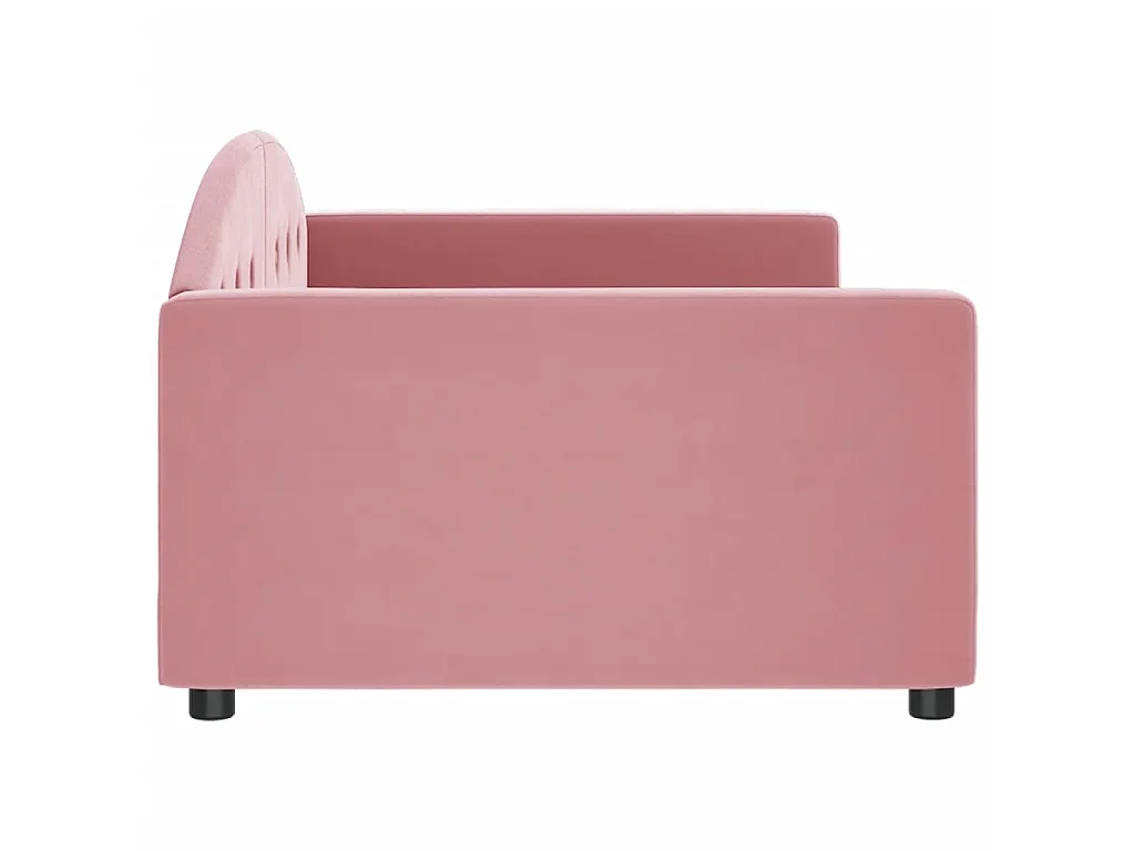 Lit de repos rose 100x200 cm velours