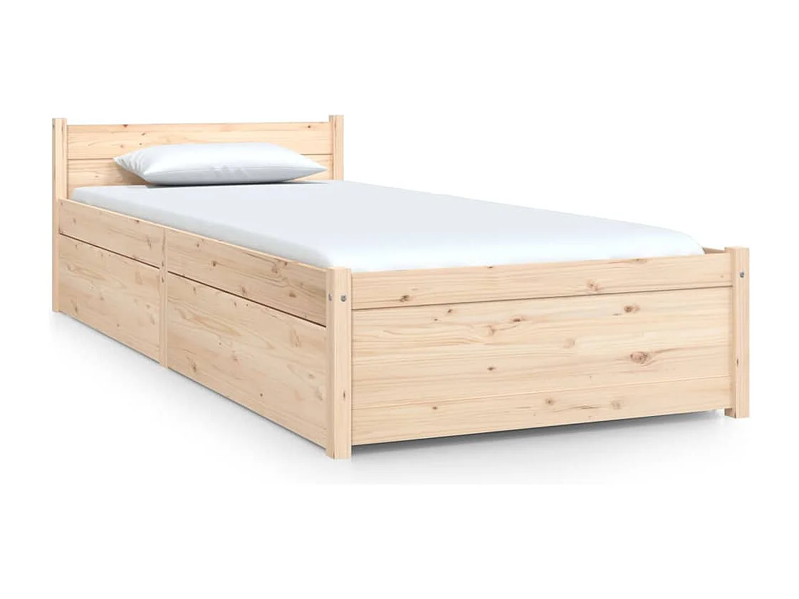 Bett mit Schubladen 75x190 cm