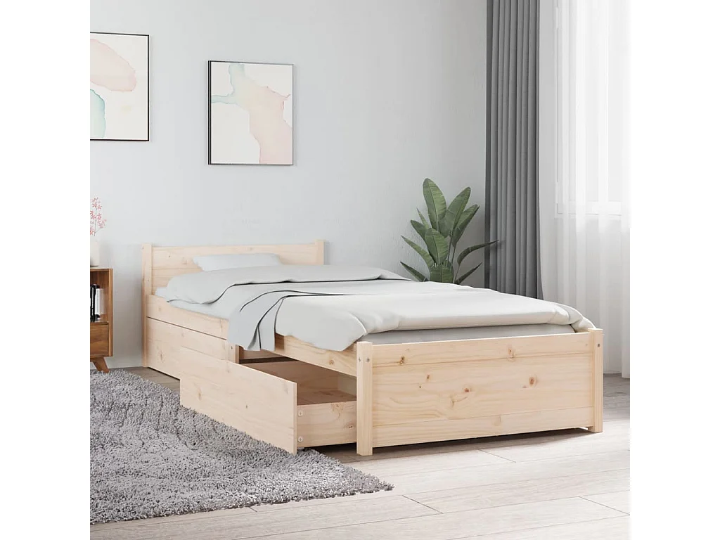 Bett mit Schubladen 75x190 cm