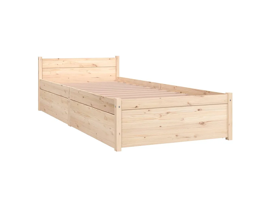 Bett mit Schubladen 75x190 cm