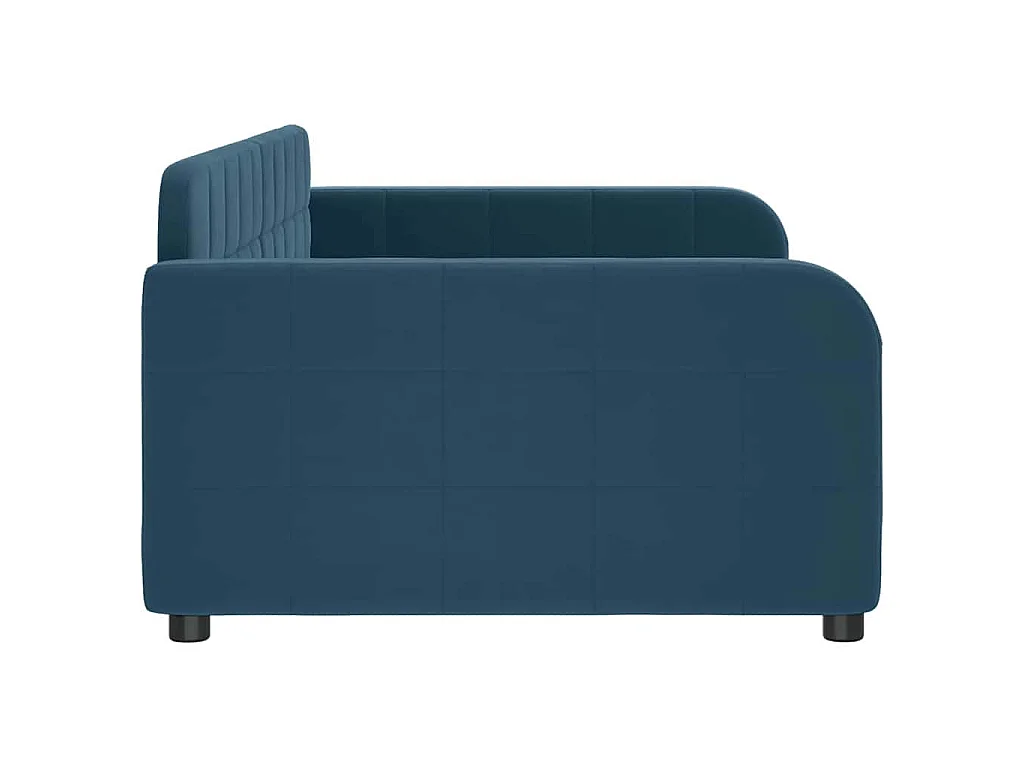 Sofá cama sin colchón terciopelo azul 90x200 cm