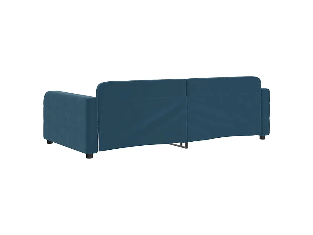 Sofá cama sin colchón terciopelo azul 90x200 cm