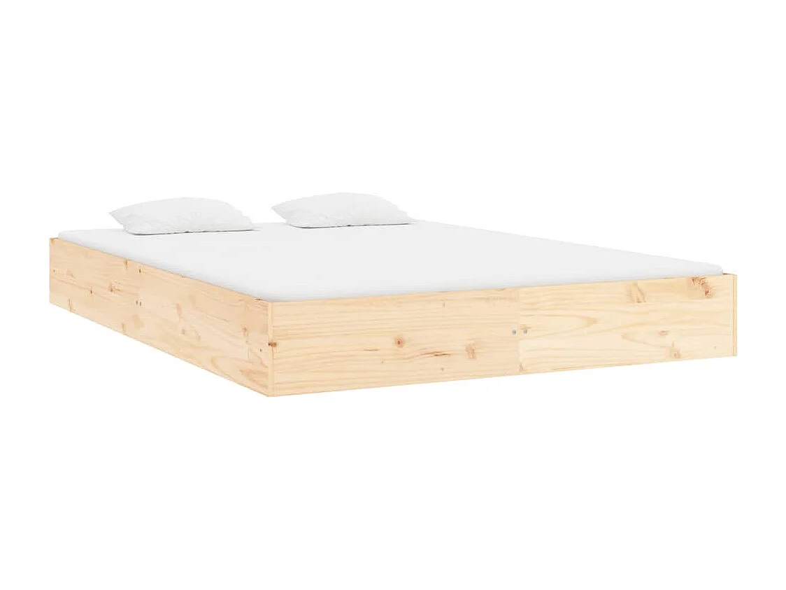 Cadre de lit sans matelas bois massif 200x200 cm