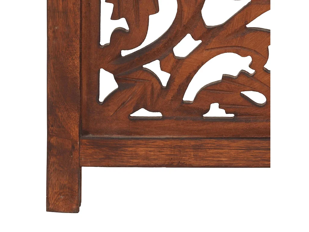 Paravent 3 panneaux Marron 120x165cm Bois manguier