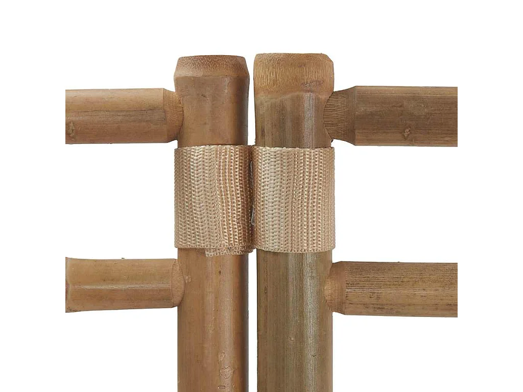 Paravent pliante 4 panneaux 160 cm Bambou et toile
