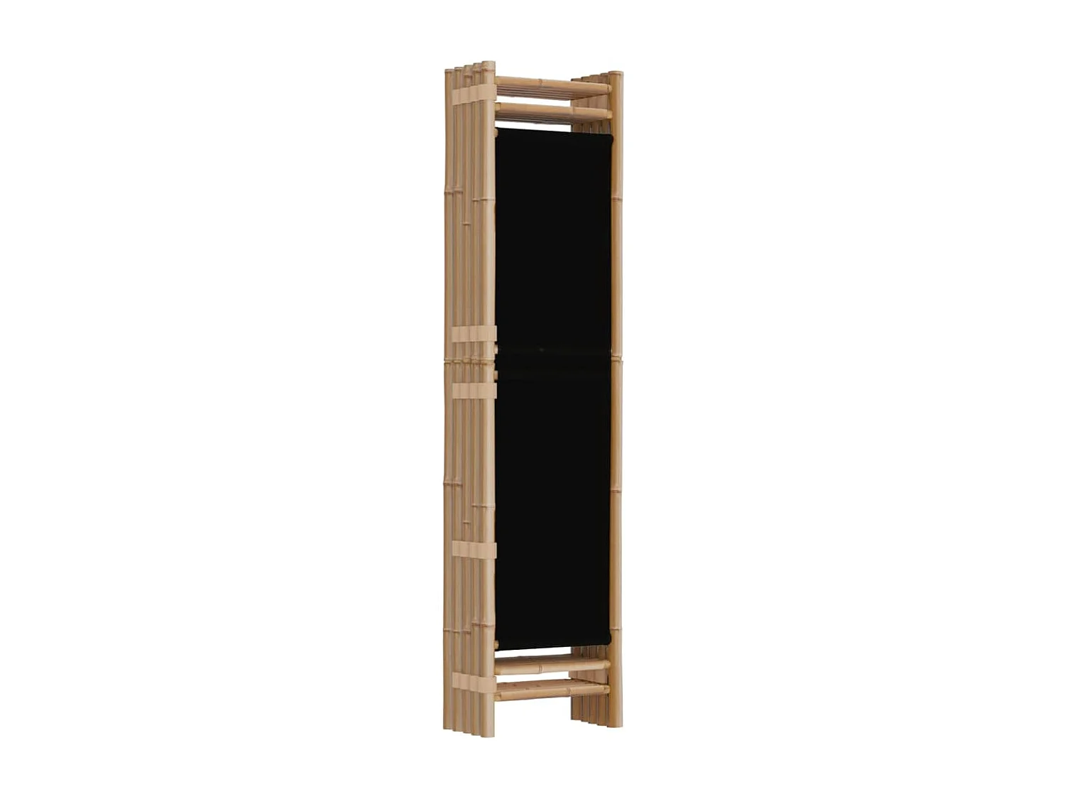 5-tlg. Paravent Faltbar 200 cm Bambus und Canvas