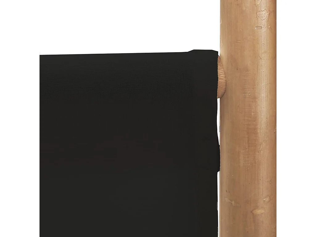 5-tlg. Paravent Faltbar 200 cm Bambus und Canvas