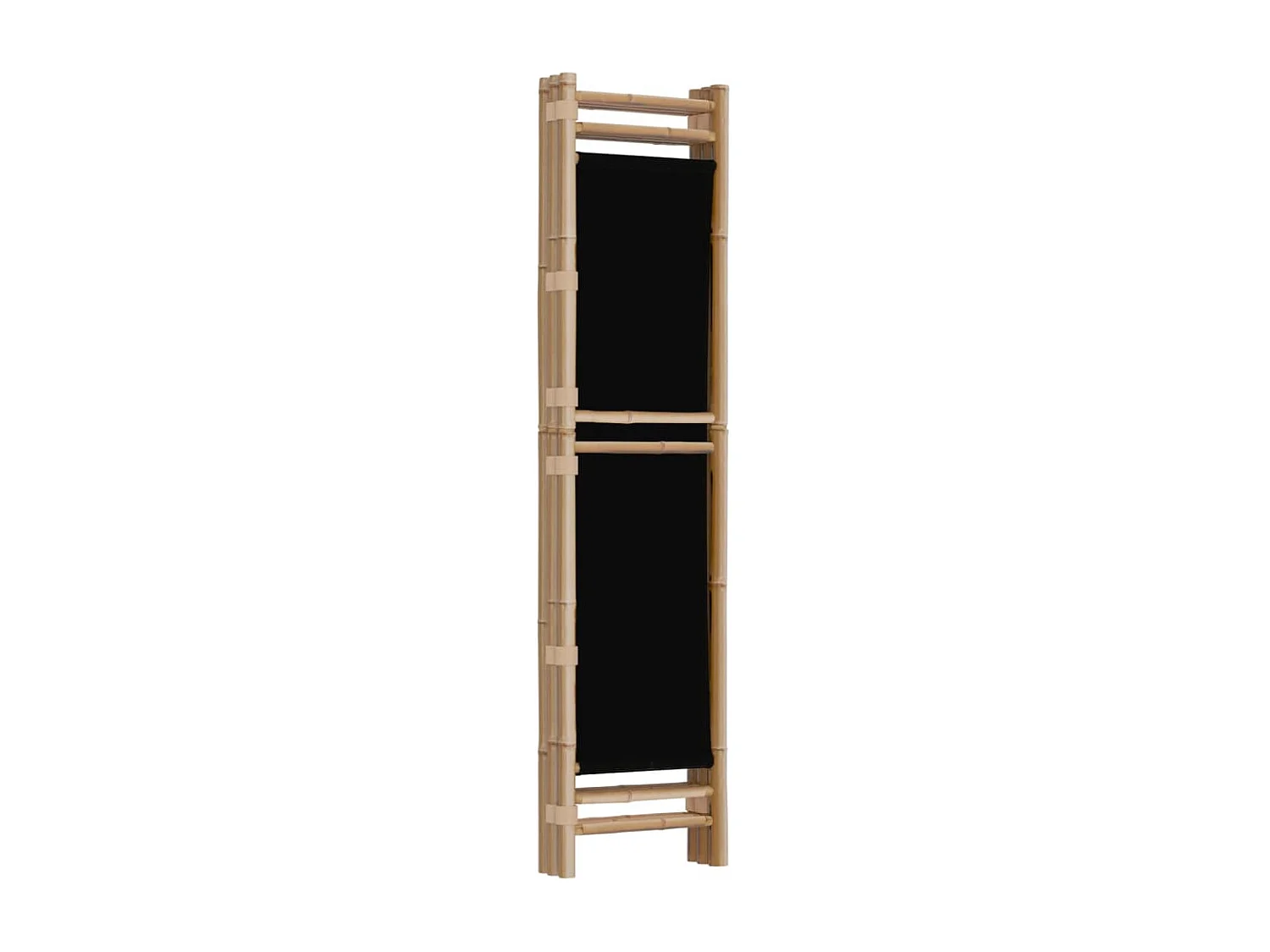 Divisorio Ambienti 3 Pannelli Pieghevole 120 cm Bambù e Tela