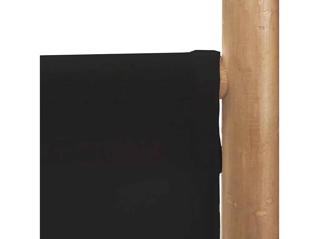 Divisorio Ambienti 3 Pannelli Pieghevole 120 cm Bambù e Tela