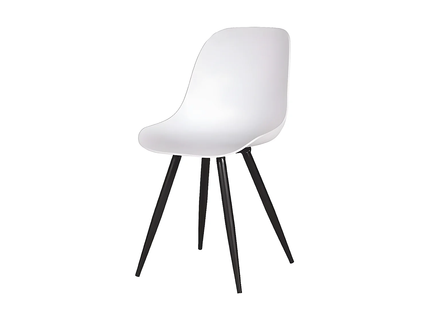 Chaises de salle à manger 2 pcs Monza 46x54x88 cm Blanc